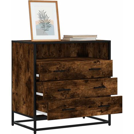 Schubladenschrank Räuchereiche 70x41x70 cm Holzwerkstoff (1/5)