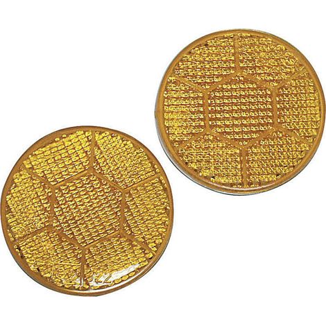 Catadioptres oranges diamètre 70 mm X 2