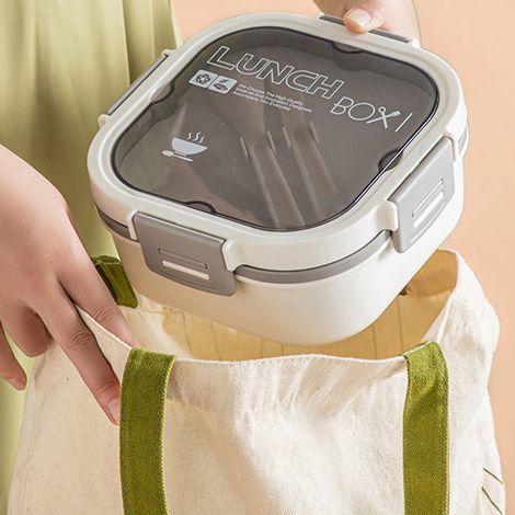 Saladier double paroi en plastique, compatible micro-ondes, portable, léger, réduit les matières grasses, idéal pour les pique-niques et les sorties au bureau, blanc, 1700 ml (1/5)