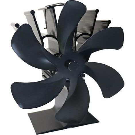 Holzofenventilator, 6 Flügel, leiser Kaminventilator für Kamin/Holzofen/Pelletofen