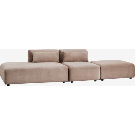 SKLUM 2-teiliges modulares Sofa mit Chaiselongue links und Fogler-Hocker                                   