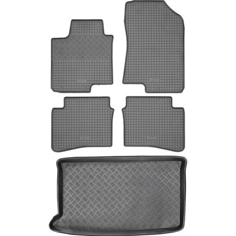 Hyundai i20 II Schrägheck (2014–2020) – SET: Gummifußmatten + Kofferraummatte