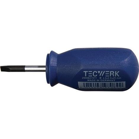 TECWERK Schraubendreher Schneiden-B.4mm Klingen-L.25mm 1K-Griff Rundkl.TECWERK