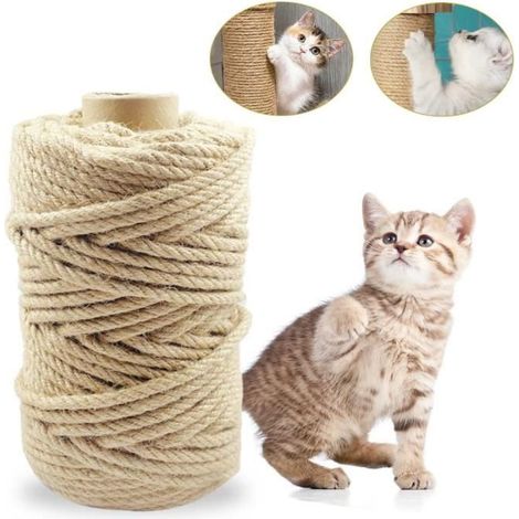 Corde - Sisal - 6mm x 50m - Durable - Écologique - Pour Chats et Décoration (1/4)