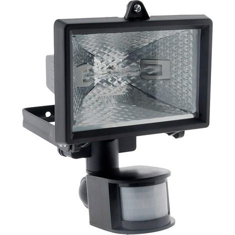 Halogen-Flutlicht mit Bewegungs- und Dämmerungssensor, 150 W, Schutzart IP44 – inklusive 120-W-R7S-Röhre, einstellbarem Timer (9 s–10 min), 12 m Reichweite (1/5)
