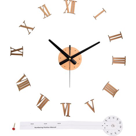 Horloge Murale Design Moderne pour Salon, Bureau - Silencieuse et Sans Cadre (1/5)