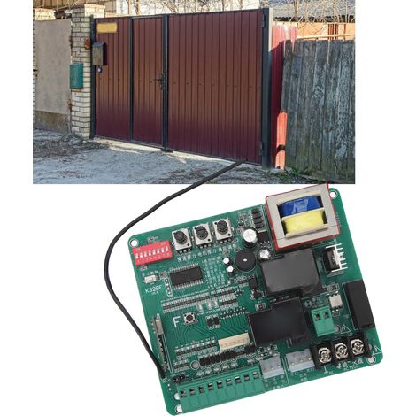 Placa de control motor para puertas correderas, indicadores LED, velocidad variable, función de respuesta, funcionamiento manual, 130 x 108 mm, 110 V (1/5)