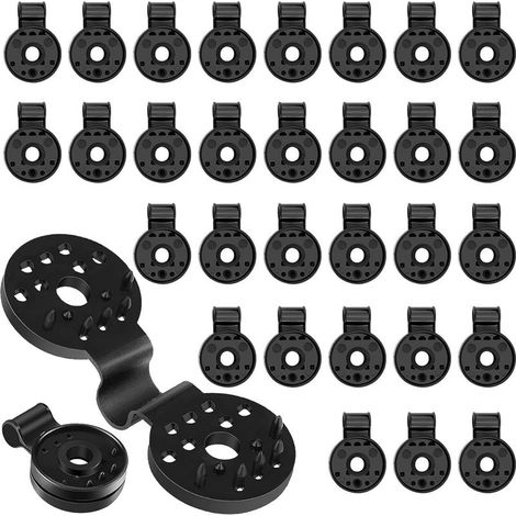 80 clips de fixation pour toile de parasol, clips de fixation pour filet de parasol, clips de fixation pour filet de parasol avec trous, adaptés au camping en plein air. (1/5)