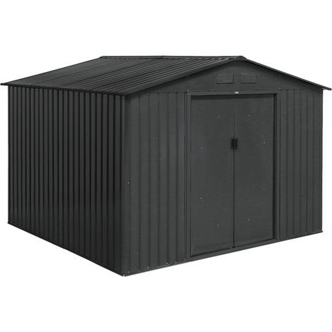 (9 X 8.5ft) 7.06m² metal garden storage shed Anthracite 81x131x187 cm - Calaisis