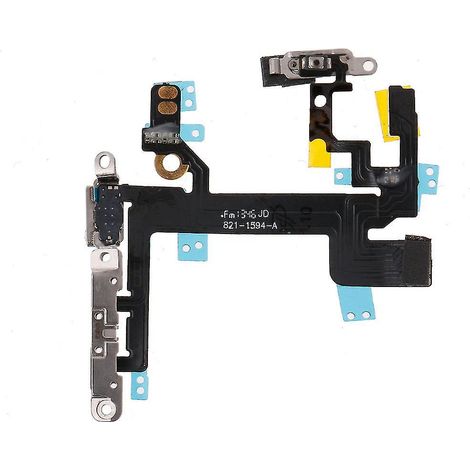 Câble plat flexible de connexion pour interrupteur marche/arrêt, bouton muet et bouton de volume pour iPhone 5s