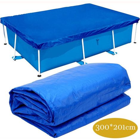 Bache Piscine Rectangulaire pour Piscine Rectangulaire - 300201cm Durable - Facile à Installer - Étanche à la poussière