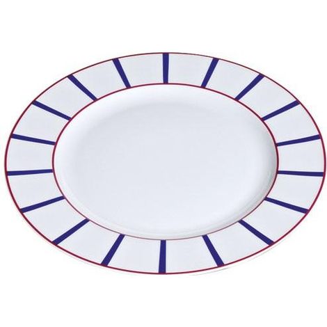 Nova Styl Kollektion Pays Basque Rot Blau Teller 32 cm