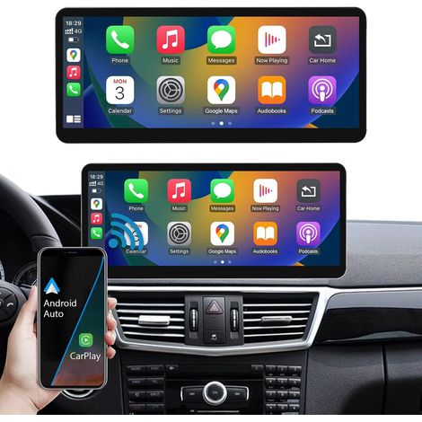 12.3 Inch Car Radio with Touch Screen, Wireless CarPlay and Android Auto for W212 (2009-2011), NTG4.0, MirrorLink Compatible with Camera and Navigation. (1/5)