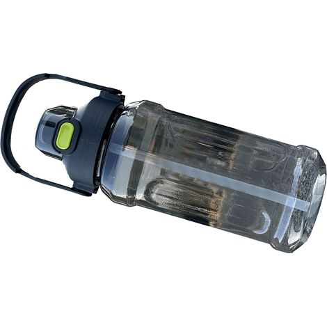 Gourde de 2000 ml en plastique PC, étanche et de grande capacité, avec paille, idéale pour le sport et les activités de plein air comme la salle de sport. (1/4)