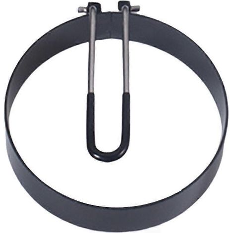 Moule à œufs rond en acier inoxydable avec poignée en silicone, idéal pour les omelettes, les hamburgers, les crêpes et autres préparations pour le petit-déjeuner. Jikaix (1/5)