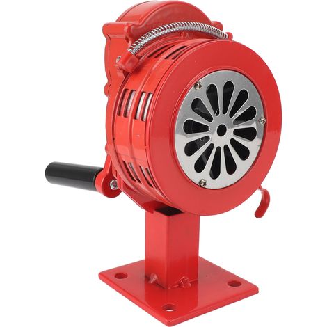 Kurbelsirene aus Aluminiumlegierung, 110 dB, leistungsstark, Tornado-Alarm, rot. (1/5)