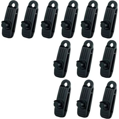 12 Pcs Clip de Tente Bâche avec Pince a oeillet pour bache Camping Accessoires pour Tentes, bache Piscine, Bâches, Auvents, Gazebos Tente- (1/5)