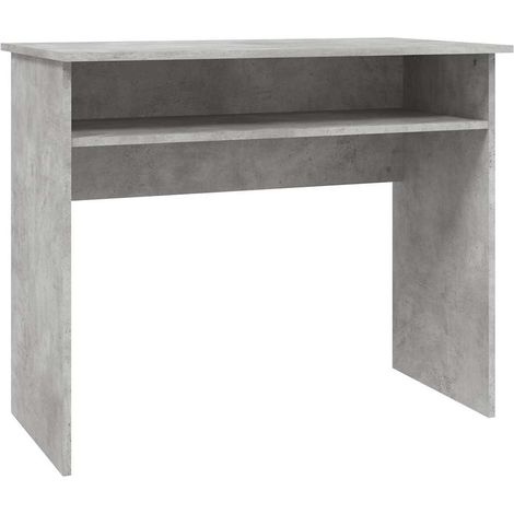Maison Exclusive - Escritorio de madera contrachapada gris hormig (1/5)