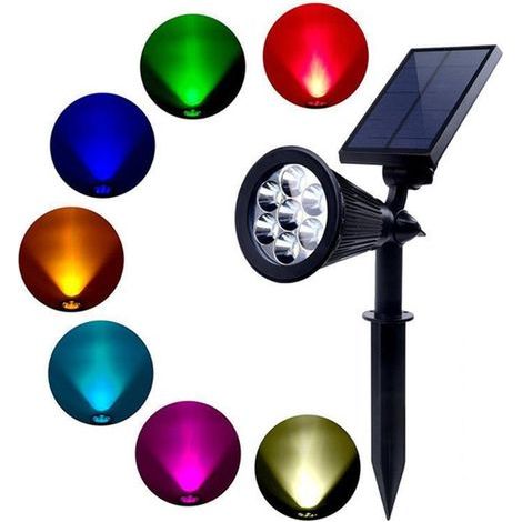 Wasserdichter Solar-Gartenstrahler – LED-Flutlicht für den Außenbereich mit Erdspieß (1/3)