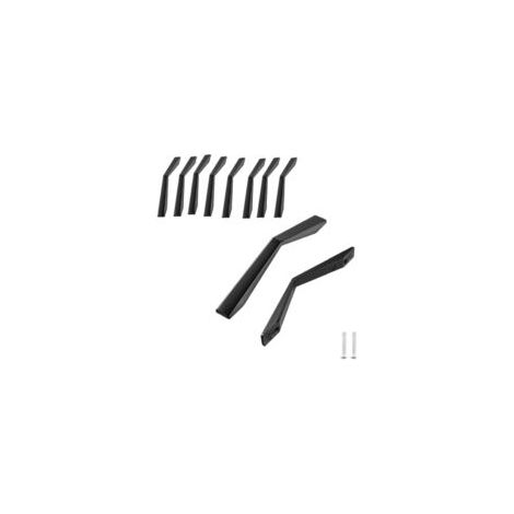 Set di 10 maniglie per mobili da cucina, interasse fori 96 mm, maniglie per ante da cucina in lega di alluminio nera, maniglie per mobili decorativi da cucina, con viti (25 mm) - Crezuo (1/4)