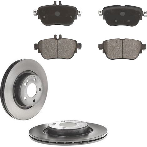 KIT FRENI POSTERIORI compatibile con MERCEDES-BENZ CLASSE E (W213) - DISCHI + PASTIGLIE OEM: P 50 136 / 25762 Z /SOSTITUZIONE DIRETTA/BASSA POLVERE/SILENZIOSO (1/5)