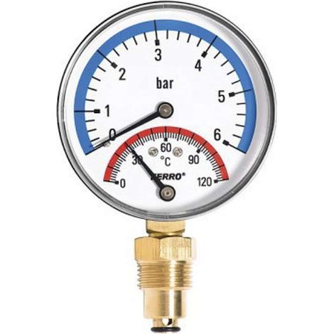 Novaservis Installation - Thermomanometer 1/2" radial, 0-6 bar TM80R (1/2)