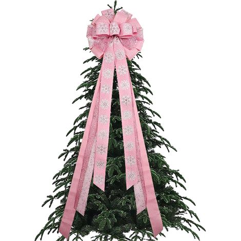 Weihnachtsbaumspitze Schleife 113 x 33 cm Polyester Weihnachtsbaumspitze Schleife (1/2)