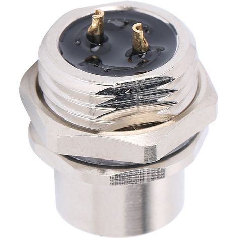 Einbausteckdose, 2-polig, wasserdicht, Industriegewinde, Stromanschluss M12-B-S2 (1/5)
