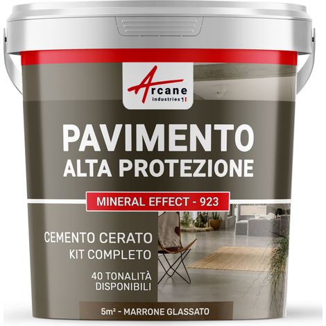 Microcemento per pavimenti interni: alta protezione - 5 m² (in 2 strati) Marrone Glassato - ARCANE INDUSTRIES (1/5)
