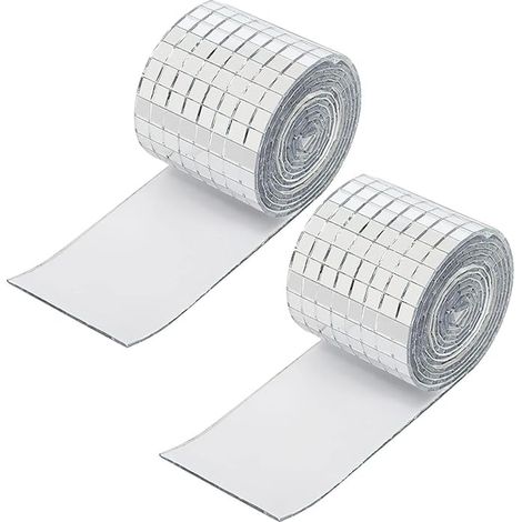 Mini Square Mosaic Tiles Glass, Mirrors Mosaic Tiles Sticker Mosaic Glass Mosaic Tiles Silver Mirror Sticker for Mirror Ball Wall Restaurant Bath Hotel (1/5)