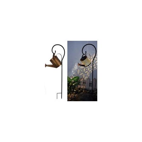 Annaffiatoio solare decorativo a LED, 82 cm, design a cascata, luce da giardino per esterni, catena di luci fatate - Crezuo