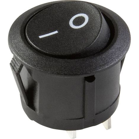 Interrupteur à bascule 250 V/AC 6.5 A – 1 x Off/On à accrochage – Cosses plates 4.8 mm – Montage diamètre 20 mm – Inter Bär (1/4)