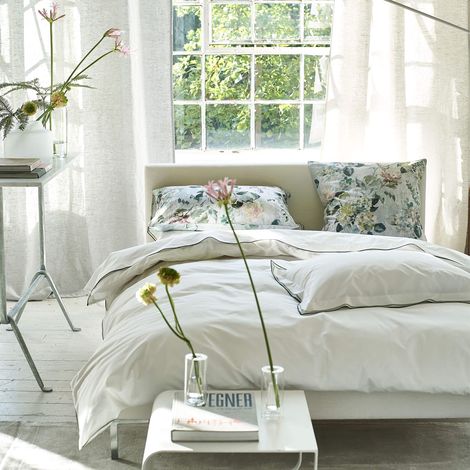 Housse de Couette imprimée en Satin de Coton, Peonia Grande (1/2)