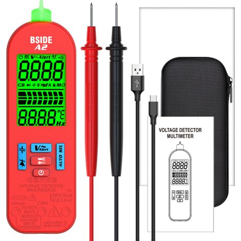 Mini-Digitalmultimeter mit 5999 Zählern, AC/DC-Spannungs- und Strommessung, Hintergrundbeleuchtung
