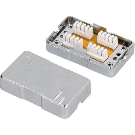 Boîtier de jonction CAT6 blindé ABS pour connexion réseau RJ45, module monoport (1/5)