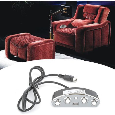1 Télécommande 5 boutons, port USB, ABS, pour canapé électrique, fauteuil de massage (1/5)
