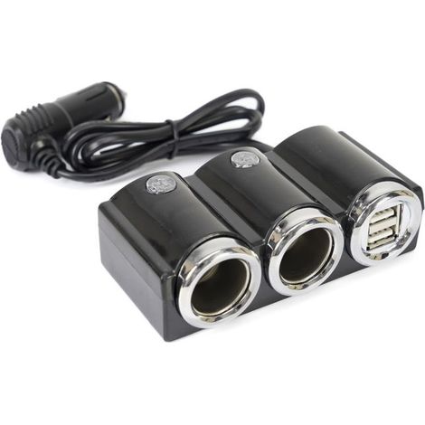Adaptateur allume-cigare PNI Lighter 20 - 12V/24V - 2 sorties - 2 ports USB - Indicateur LED (1/4)