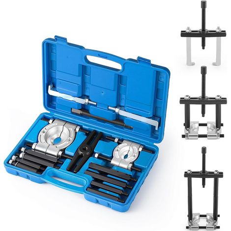 14 Pièces Kit Extracteur de Roulement, pour Roulements de 35-75mm, Capacité de 5T, pour Moyeux de Roues Engrenages Pignons de Voiture (1/5)