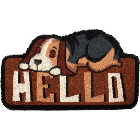 Zerbino Entrata Ingresso Esterno Antiscivolo Cocco Animal Dog Hello (1/4)