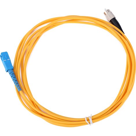 5 cordons de brassage fibre optique SC FC monomode de 3 m pour transmission réseau (1/5)