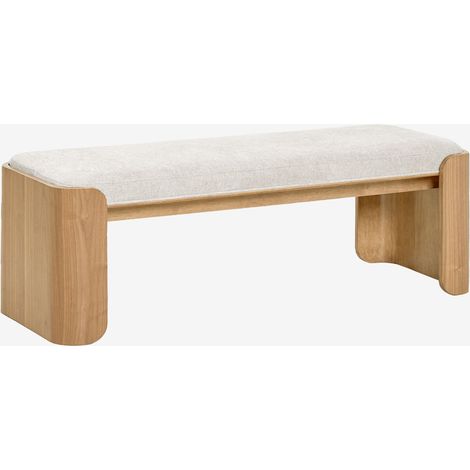 Panca in legno di caucciù e impiallacciatura Lofren SKLUM
