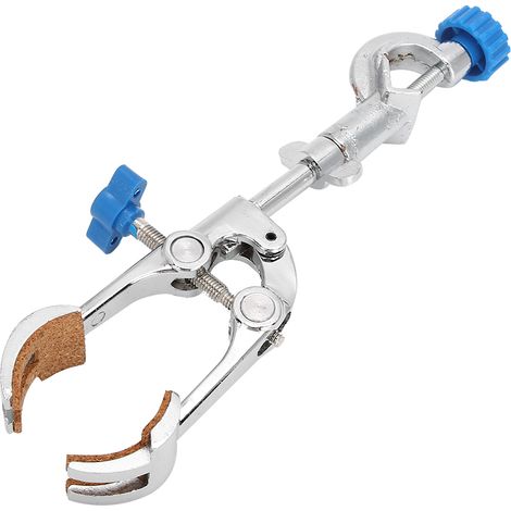 Pince à long manche pour flacon, 4 griffes, support métallique de laboratoire, orientation réglable multifonction (1/5)