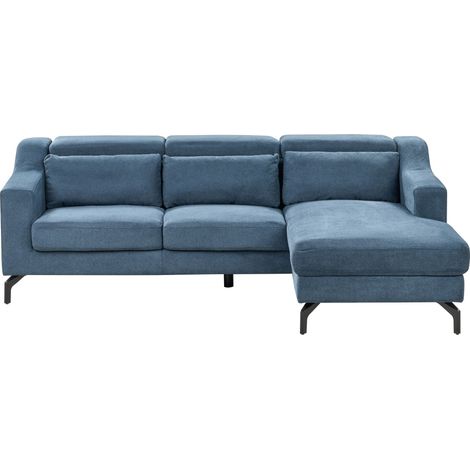 Corner Sofa 4 Seater GLOSLI Fabric Navy Blue Left Hand