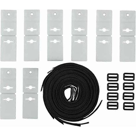 Kit de fixation pour enrouleur solaire de couverture de piscine Pool Ruler, sangles de serrage pour couverture de piscine enterrée (1/5)
