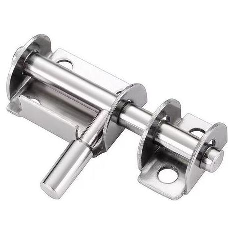 Verrous coulissants en acier inoxydable, loquets de porte, pêne coulissant, verrou à pêne coulissant compatible avec salle de bain, toilettes, jardin, abri de jardin (1/4)