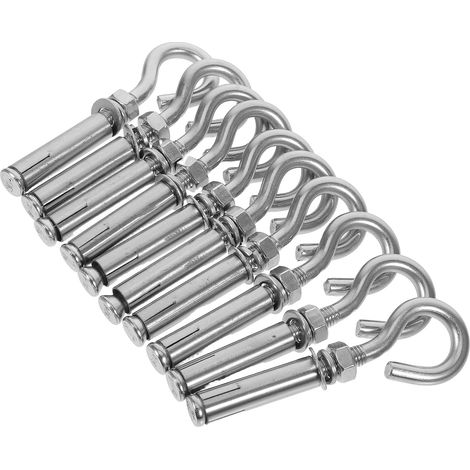 10 crochets muraux, M8, inox 304, pour maison et serviettes (1/5)