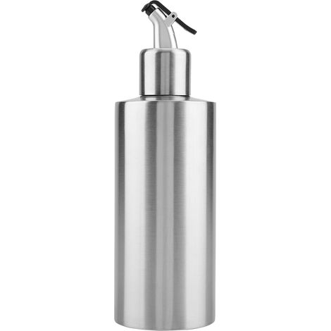 Bouteille Huile Inox 550mL, Distributeur Vinaigre Sauce, Ustensile Cuisine Pratique (1/5)
