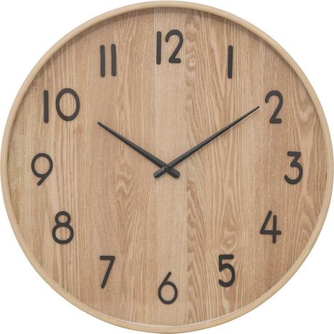 Horloge Murale Design "Ivana" 55cm Naturel (1/4)