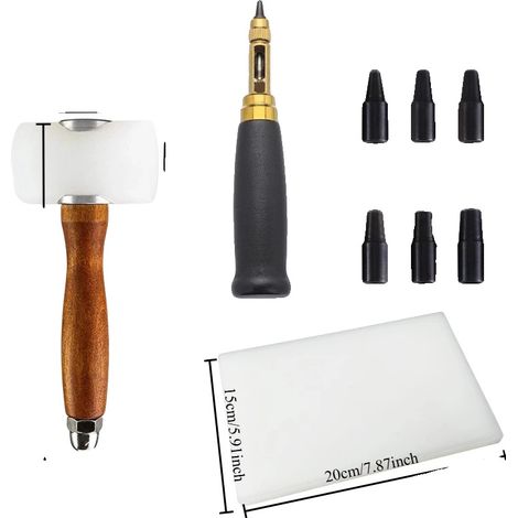 Lederlocher, Rotationsfunktion, Austauschbare Köpfe, B Set (1/2)