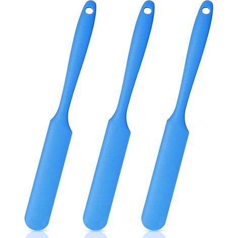 Lot de 3 spatules à cire, silicone antiadhésif, manche long 24,5cm, applicateur épilation, usage domicile et salon (1/5)